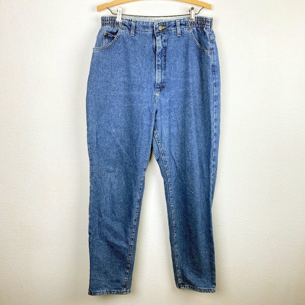 Vintage 90s Womens Lee Jeans Size 16 Straight Leg High Rise Mom Boyfriend Baggy